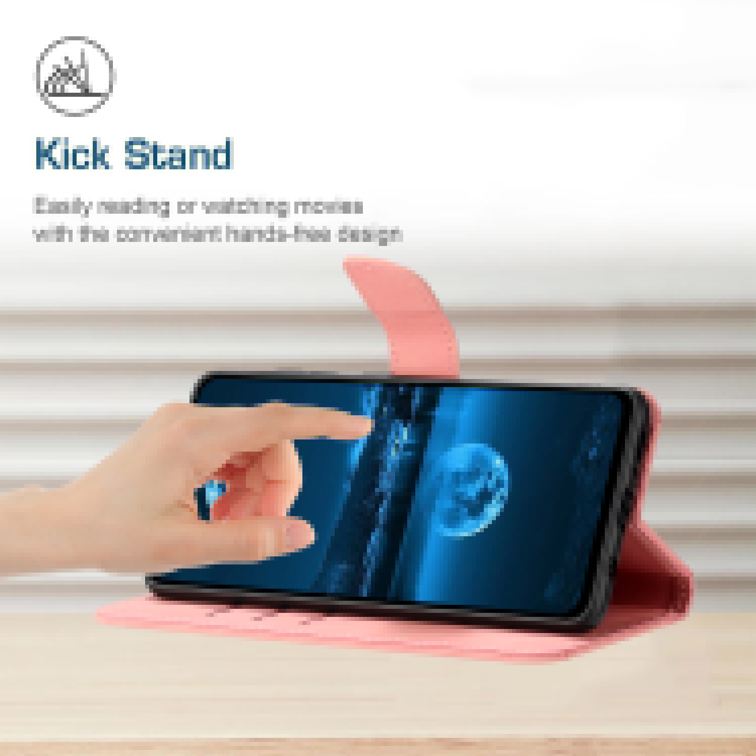 thumbnail image 4 of for Motorola Moto G Stylus 5G 2025 Case, Wallet Card Holder PU Leather Stand Flip Cases Wrist Strap Magnetic Closure Shockproof Protective Cover for Motorola Moto G Stylus 5G 2025, Pink, 4 of 9