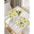 thumbnail image 5 of Yellow Lemons Placemats Set of 4, Summer Citrus Fruits Leaves Country Vintage Placemats for Dining Table, Place Mats for Kitchen Tabletop, Waterproof Wipeable Dining Table Mats Set, 5 of 9