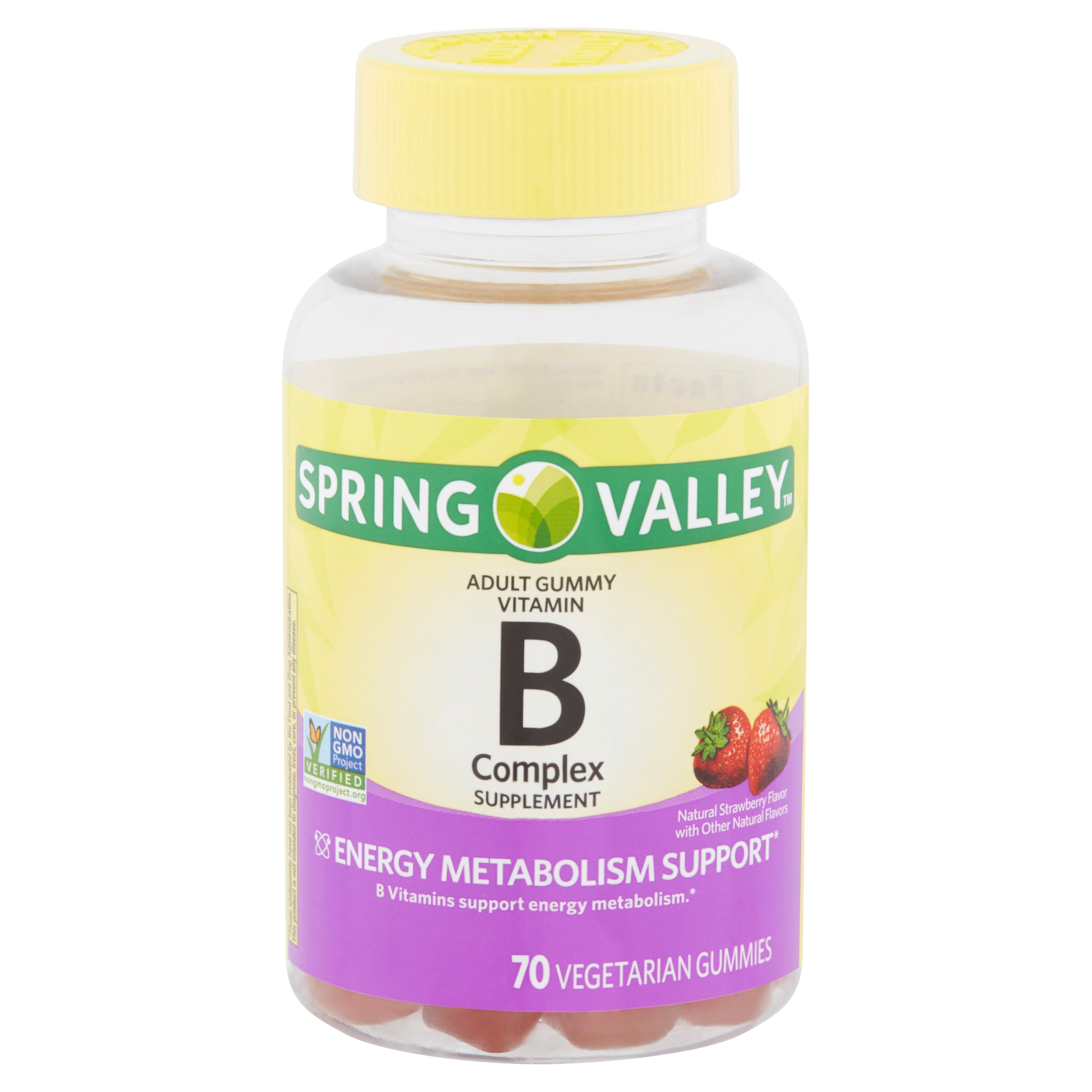 Spring Valley Vitamin B Complex Supplement Adult Vegetarian Gummies 70