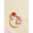 thumbnail image 4 of Baby Girl Summer Outfit Strawberry Embroidery Tulle Romper Dress Fly Sleeve Tie Strap Bodysuit Dress Newborn Cute Clothes, 4 of 8