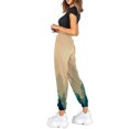 thumbnail image 3 of Gibobby pantalones de mujer de vestir Pantalones de chándal con bolsillo para mujer, estampado, cómodos, de cintura alta, para entrenamiento, salón atlético, informales, para correr (Caqui, XS), 3 of 5