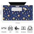 thumbnail image 5 of Long Mouse Pads for Desk,Blue Gold Sun Moon Star Zodiac Pattern Desk Mats on Top Of Desks, Desk Mouse Pad Extra Large with 3mm Non-Slip Base and Stitched Edge for Gaming,Office,Work,Home 47.3"x23.6", 5 of 6
