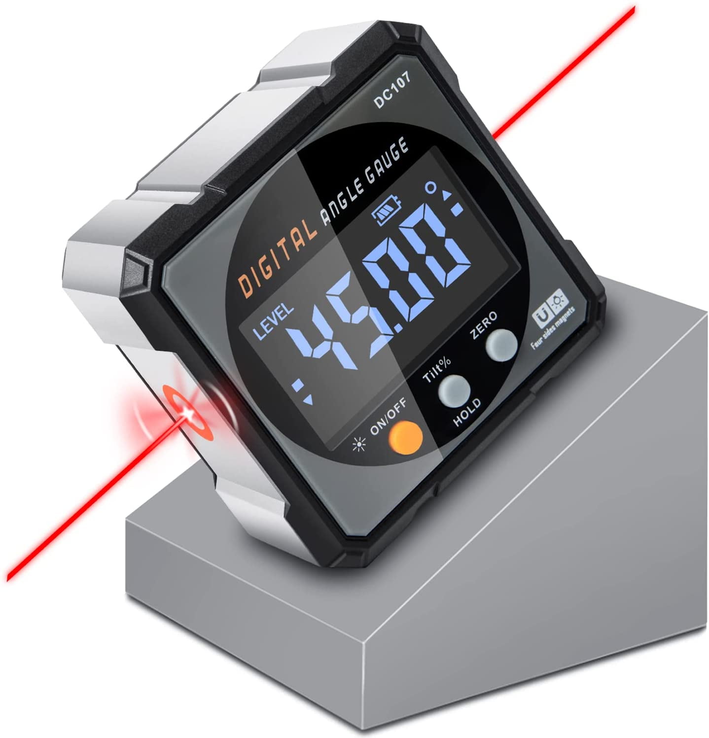Digital Angle Finder Gauge Magnetic Protractor Inclinometer Angle Cube Level Box 