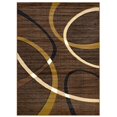 thumbnail image 2 of HR HANDCRAFT RUGS HR Geometric Stripes Area Rug Oval Pattern Modern Carpet Comfy shed Free Stain Resistant Chocolate - 7'5" x 10'5", 2 of 5