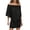 Z-Black211, variant on JIAYUE Women's Dress Solid Color Slim Fit Casual Off Shoulder Ruffled Mini Suitable For Everyday Wear Versatile Female Dresses