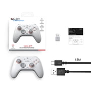 GameSir Nova 2 Lite Wireless PC Controller with Hall Effect Joysticks & Triggers, 2.4G & Wired 1000Hz Polling Rate, Remappable Buttons - Compatible with PC/Switch/Steam/Android(Luminous White)