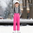 thumbnail image 5 of HCNTES Boys Girls Snowsuit Bib Overalls Children's Insulated Winter Wear with Adjustable Shoulder Straps(A-Hot Pink,6-7 Years), 5 of 9