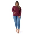 thumbnail image 2 of Lee Women's and Plus Crew Neck Cropped Waffle Knit Pullover Top, S-4X, 2 of 4