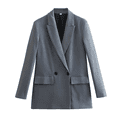 thumbnail image 2 of PB & ZA2024 Chaqueta de traje de manga larga con solapa de color sólido versátil, temperamento informal y a la moda para mujer, novedad de otoño, 2 of 3