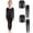 B Black, variant on Girls Winter Base Layer Underwear Thermal Set for Ballet Dance Practice Shirt Top with Stirrup Leggings B Nude M