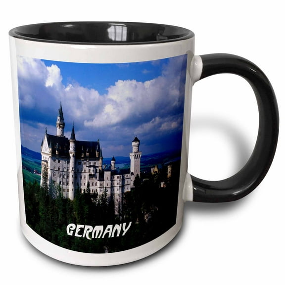 3drose, German Castle, 11oz Two-tone Black Mug