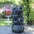 thumbnail image 3 of Litedeer 6 Tiered Cascading Stone Water Fountain with LED Lights and Auto-pump, 3 of 5