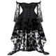 thumbnail image 1 of Traje de baile de palacio para damas, corsé dividido, hombro plano, manga larga, prenda de cuerpo de encaje, 1 of 5