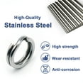 thumbnail image 4 of Split Rings Fishing 50~200Pcs Stainless Steel Lure Rings Saltwater Terminal Tackles Split Rings Fishing Connectors Snap Rings Size2 5mm 25lbs 200 Pcs, 4 of 6