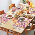 thumbnail image 2 of Pioneer Flower Floral Print Pattern Summer Placemats Table Placemats Set Of 4-Linen Kitchen Washable Placemats Table Mats 12x18 Inch Non-Slip Heat Resistant, 2 of 6