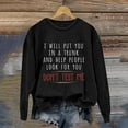 thumbnail image 2 of WEAIXIMIUNG Robe Sweat-Shirt avec Poches Sweat-Shirts Maxi Day Col Rond Femmes Manches Longues Imprimé Graphique Lettre Pull Sans Capuche Blouse Top, 2 of 4