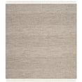 thumbnail image 2 of SAFAVIEH Montauk Karlene Geometric Striped Cotton Area Rug, Ivory/Steel Grey, 4' x 4' Square, 2 of 6