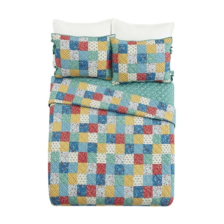 The Pioneer Woman Multi-Color Floral Patchwork Cotton Full/Queen Quilt