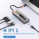 thumbnail image 4 of 4 in 1 USB C Hub Docking Station 5Gbps High Speed Splitter Adapter, 4 of 5