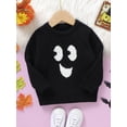 thumbnail image 3 of Toddler Baby Boys Girls Halloween Sweaters Pumpkin Face Long Sleeve Ribbed Knitted Pullover Fall Winter Clothes, 3 of 7