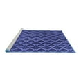 thumbnail image 2 of Ahgly Company Machine Washable Indoor Round Abstract Blue Contemporary Area Rugs, 5' Round, 2 of 4