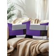 thumbnail image 2 of Waterproof Outdoor Throw Pillows with Inserts 12"x20" Set of 2, Purple Grey Soft Decorative Pillowcases for Couch Bedroom, Modern Purple Geometric Pillow Covers for Sofa Living Room, 2 of 8