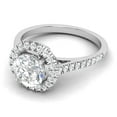 thumbnail image 4 of 0.75 Ct EF/VVS1 Round Brilliant Moissanite Diamond 925 Sterling Silver Women Halo Promise Ring, 4 of 7