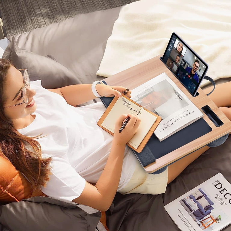 Portable Laptop Desk with Dual Cushion and Mouse Pad photo 2