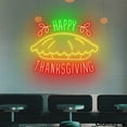 thumbnail image 2 of Craftnamesign Pumpkin Pie Neon Light, Happy Thanksgiving LED Sign, Thanksgiving Wall Decor, 2 of 5