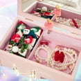 thumbnail image 7 of Sfugno Musical Jewelry Box for Girls, 5 Layer Kids Jewelry Box with Spinning Dancer Gifts for Rings Earrings Necklaces Bracelets,Pink, 7 of 7
