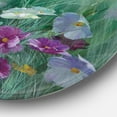 thumbnail image 2 of Designart 'Flower field' Farmhouse Metal Circle Wall Art, 2 of 3
