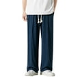 thumbnail image 1 of PEASKJP Short Homme Coupe Régulière Décontracté Uni avec Cordon de Serrage Été Plage, Marine m, 1 of 4