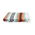 thumbnail image 2 of Mexican Blanket in Mint, Orange & Black - Great for the Beach, Picnics, Yoga, or as a Throw!!, 2 of 8
