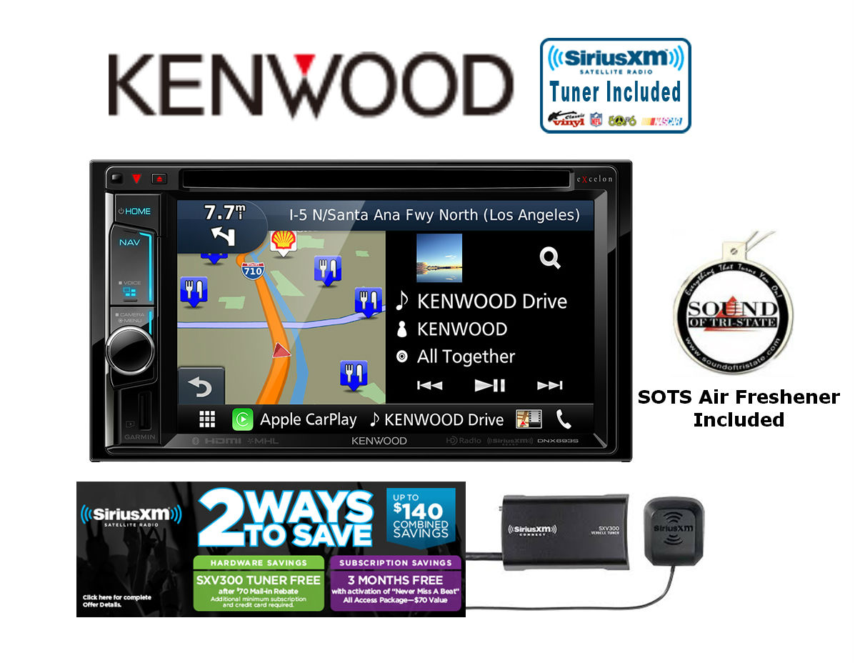 Kenwood eXcelon DNX693S DVD Navigation System with SiriusXM Satellite