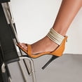 thumbnail image 4 of Sandalias romanas de tacón alto con combinación de correa de tobillo y punta abierta con cremallera trasera sexy para mujer Wmkox8yii hfjk2912, 4 of 4