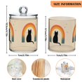 thumbnail image 5 of Yayeee 4 Pack Qtip Holder Bathroom Cotton Swab Canister with Lid Clear Dispenser Set, Beige Cat Rainbow, 5 of 6
