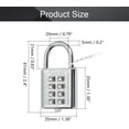 thumbnail image 2 of HUGFEGWE 8 Digit Button Combination Security Padlock Digital Lock for Suitcase Luggage Drawer Door Toolbox Fixed Gym Cabinet Door Toolbox Padlock Gym Sports School and Employee Lock,Silver UA824-6865, 2 of 8