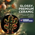 thumbnail image 4 of Festive Cactus Wrapped in Christmas Lights Christmas Ornament - Festive Holiday Decor - 2.8" Round - Gold String Included - UV Printed Design - Choose from Over 140 Designs - BMCO0473, 4 of 6