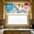 thumbnail image 6 of AuroraX Printed Short Kitchen Curtains Washable Kitchen Curtains Tier Rod Pocket Decorative Easy Care Curtain Set with Valance, 6 of 8