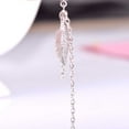 thumbnail image 7 of Women Double Speaker Leaf Chain Pendant Dangle Earrings Expansion Piercing Jewelry(8mm), 7 of 7