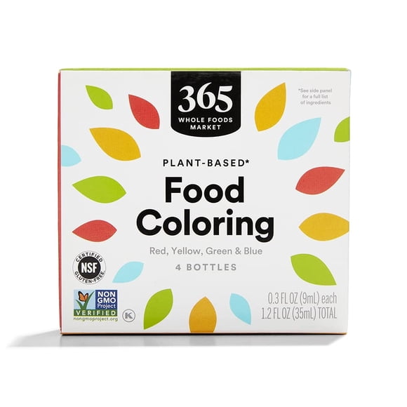 Set de colorantes alimentarios 365 de Whole Foods Market, 1.2 fl oz