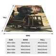 thumbnail image 3 of Fuzoiu Adorable Kitten On Mini Train Print Ultra-Soft Micro Fleece Blanket,All Seasons Flannel Throw, Lightweight Blanket for Bed, Sofa, Couch, Movie Night, Camping, and Travel-60"x50", 3 of 7