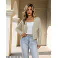thumbnail image 3 of FOLUNSI Women's Long Sleeve Cropped Cardigans Sweaters Jackets Open Front Short Shrugs for Dresses, 3 of 9