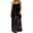 Black-A, variant on Lovzfmll Loungewear Dress for Women, Printed Spaghetti Strap with Low Back, Casual Maxi Dress Green, S