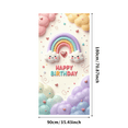 thumbnail image 7 of Colorful Theme Birthday Banner Rainbow Design Happy Birthday Banner for Kids Party Celebration Photo Background, 7 of 7