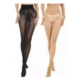 thumbnail image 1 of Pantimedias Negro Y Piel Para Mujer Medias Lisas Sexy 2pzs, 1 of 8