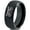 Black Dome Tungsten, variant on Tungsten Owl Wide Open Eyes Staring Band Ring 8mm Men Women Comfort Fit Black Dome Brushed Polished