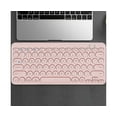 thumbnail image 5 of Bluetooth-compatible Keyboard Ultra Thin Mute Ergonomic Quick Response Typing Portable Rechargeable Office Wireless Keyboard for Laptop - Black, 5 of 5