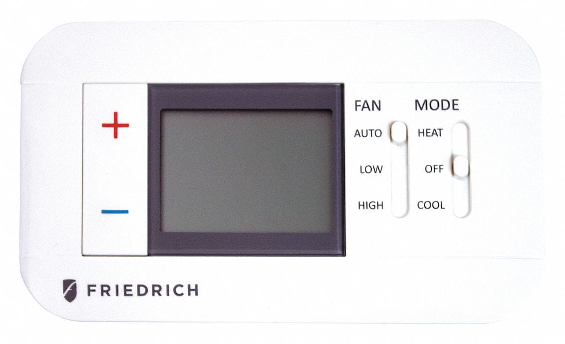 Friedrich Wired Thermostat,24VDC,Plastic,White RT7
