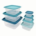 thumbnail image 6 of Mainstays 14 Piece Teal Plastic Food Storage Set, Rainbow, Ideal Use for Meal Prep and Batch Cooking, 6 of 8